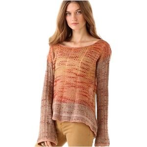 Free People Morning Bell Crochet MohairSweater Size XS‎